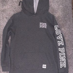 Small Gray PINK Hoodie